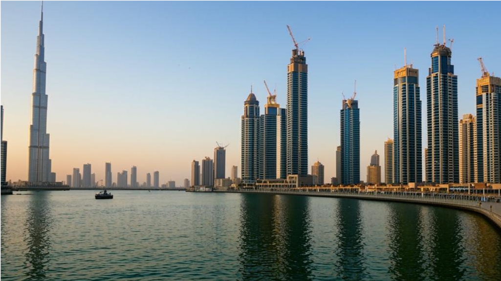 The sea and the buildings